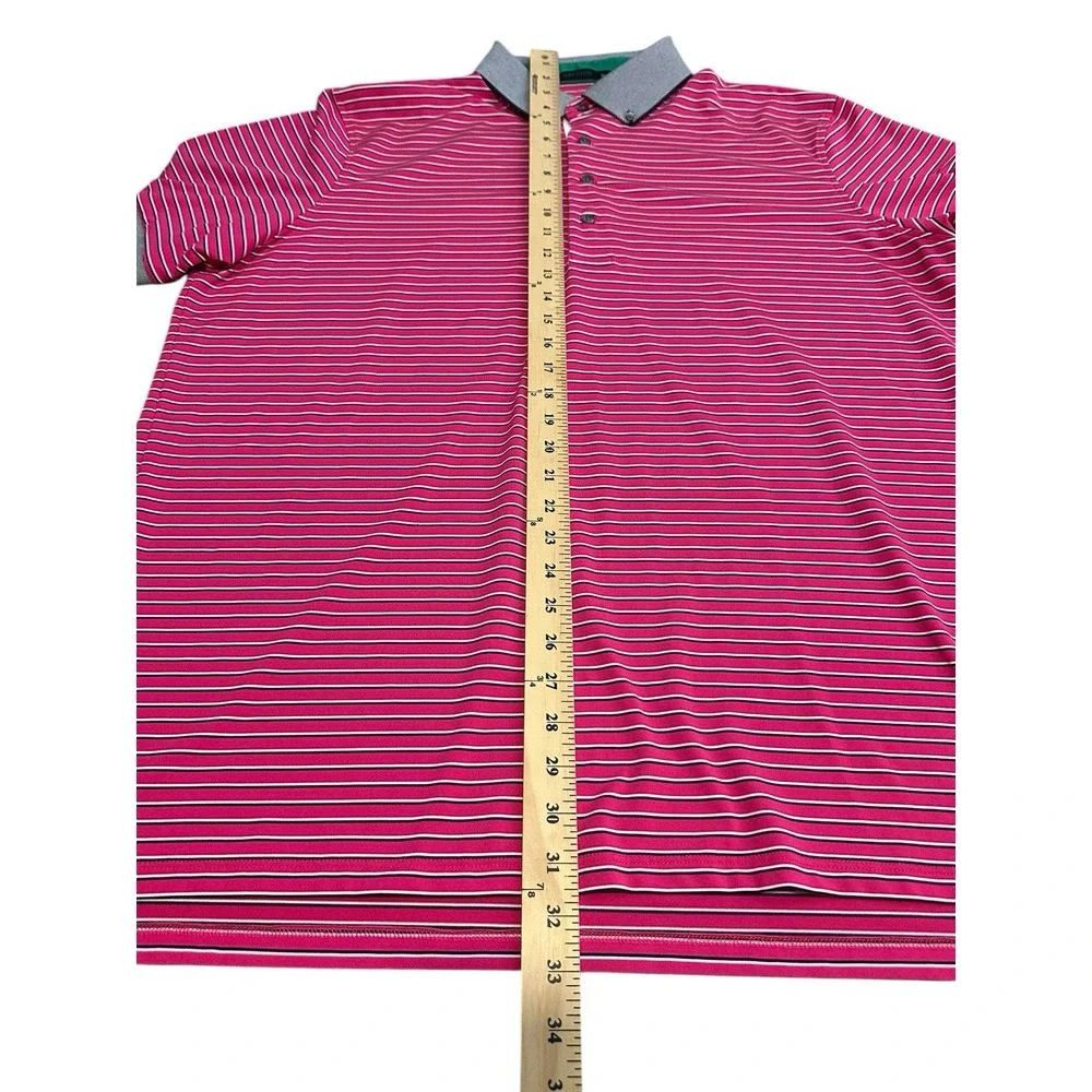 Greyson Men's Polo Shirt‎ Size XL Pink Striped Golf Preppy Performance #D3-6
